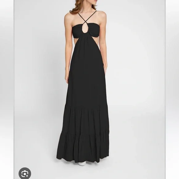 nicole miller cut out dress Blue cutout dress